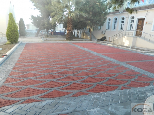 Koza Asfalt Renkli , desenli ve dekoratif asfalt